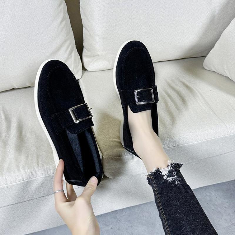 Large size casual single shoes women's fashion one-pedal canvas shoes