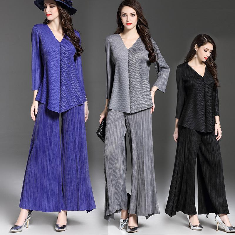 Frühling 2025 Miyake Schlankmachendes Mode Plissee Zweiteiler - Lingying 7701