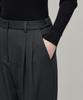MUSINSA STANDARD WOMAN Women'S Heavyweight Fleece-Lined High-Waisted Wide Hidden Elastic Waist Slacks [Gray]