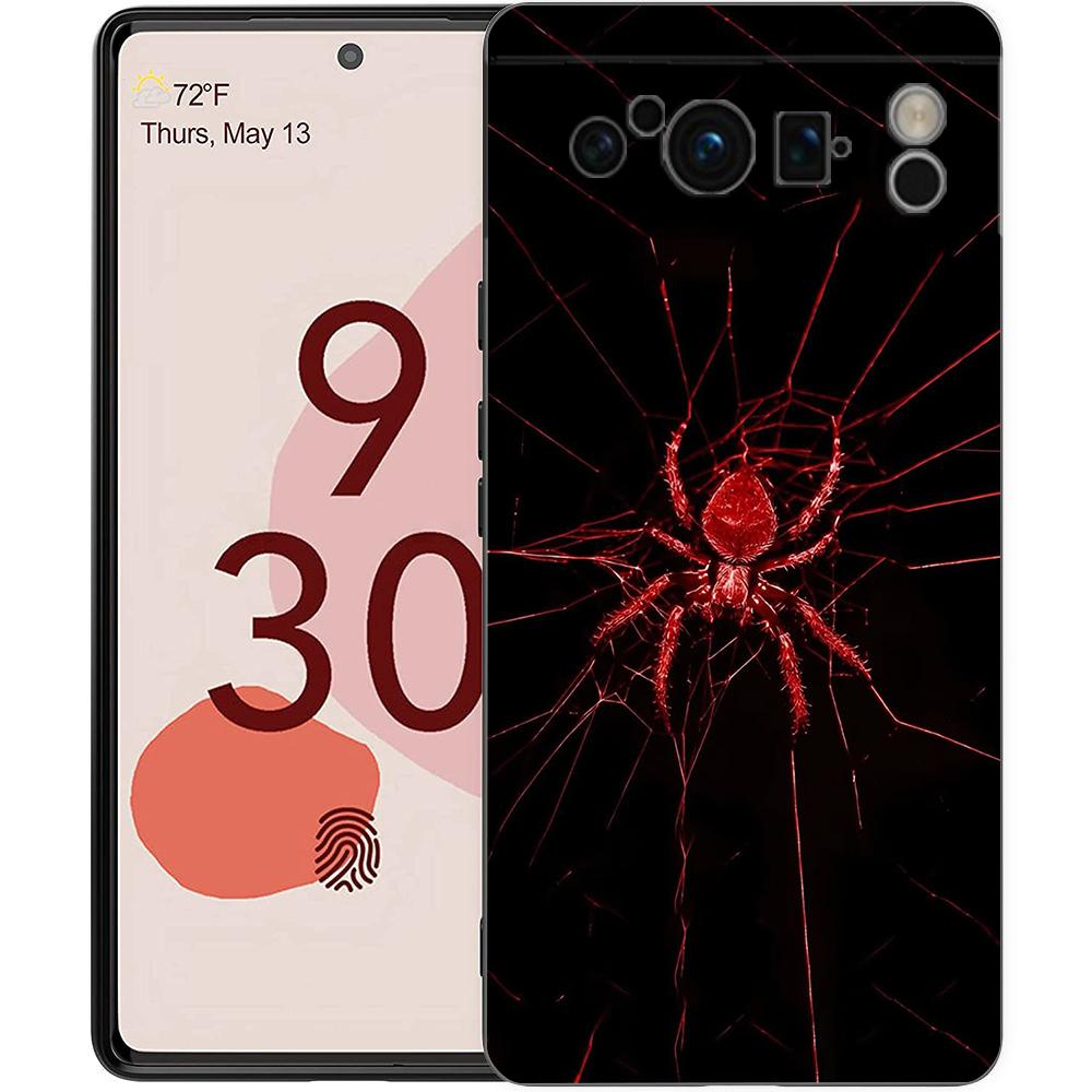 For Google Pixel 10 Pro Phone Case Pixel 9 Pro XL TPU Case Pixel 8 Pro 9A 8A 7A 7 6A 6 Pro Soft Cover Black Spider Web