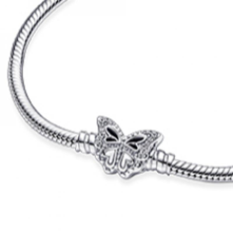 Pandora Moments Butterfly Classic Snake Chain Bracelet 590782c01