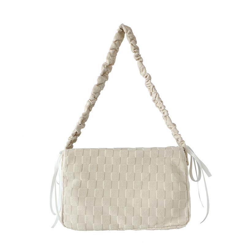 Cotton Girl Sash Bag With Bowknot Closure For Daily Casual Use