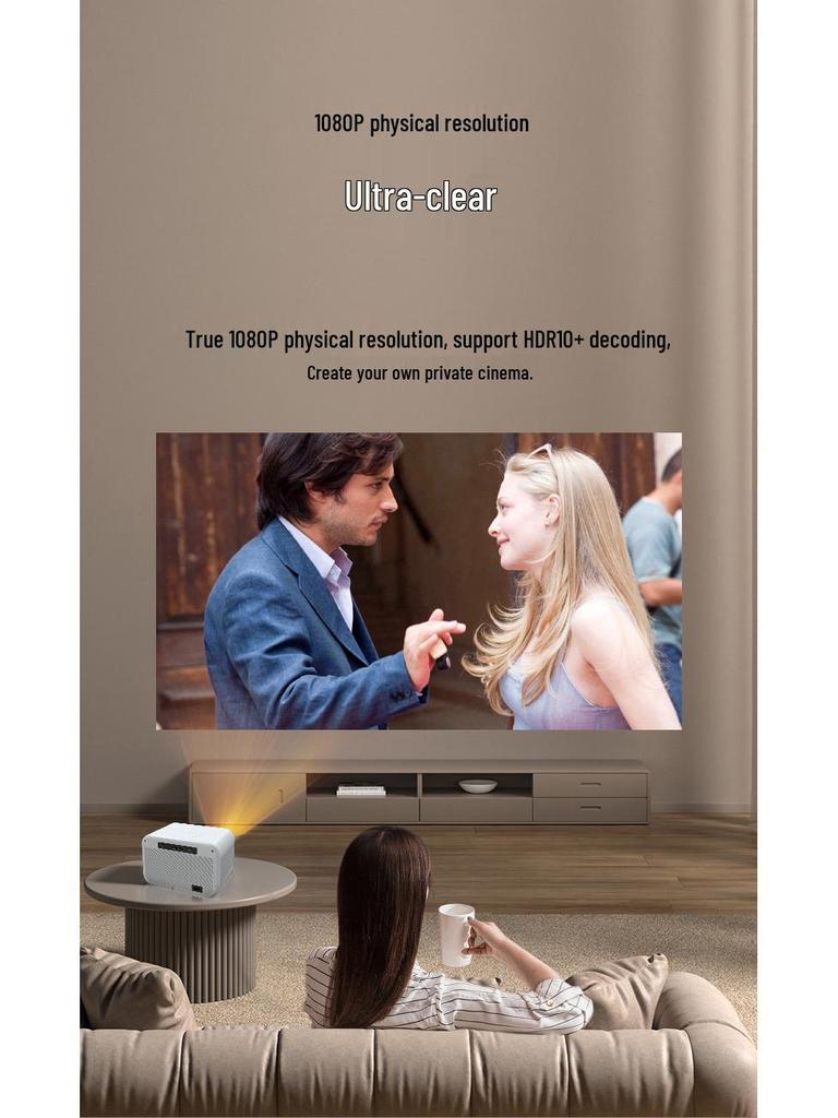 New A14 4K Projector with Electric Focus - 1080P Home & Office Theater