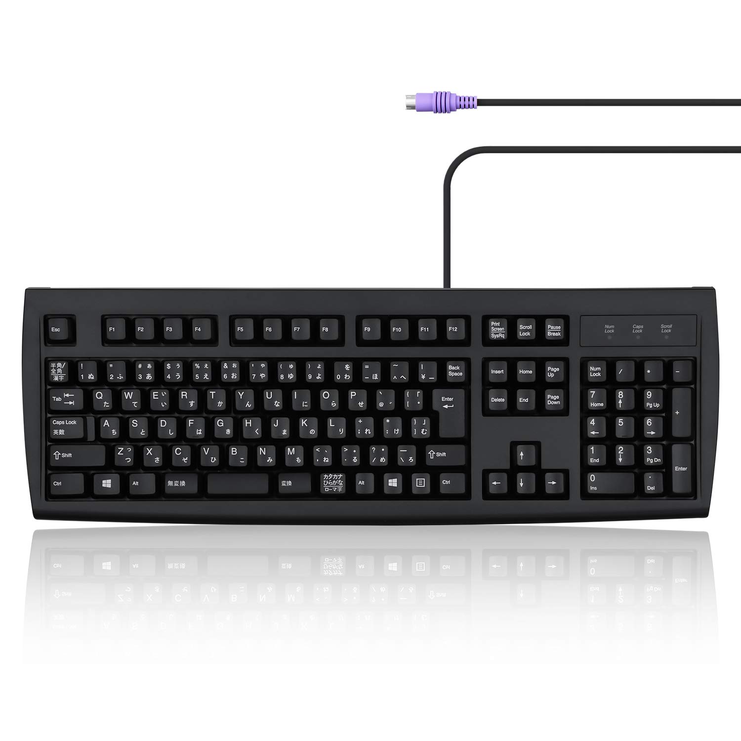 

Perixx JP Keyboard PS2 Connector Full size numeric keypad JIS Layout Compliant Black JIS Layout Compliant Japanese Layout Guaranteed PERIBOARD-107P чорний