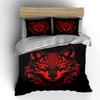 Red wolf with swirls. Bedding sets Duvet cover sets Duvet covers Pillowcases(1 * Duvet Cover 2 * Pillowcases without duvet insert)