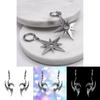 Gothic Style Unique Stainless Steel Flower Earrings For Women Fall