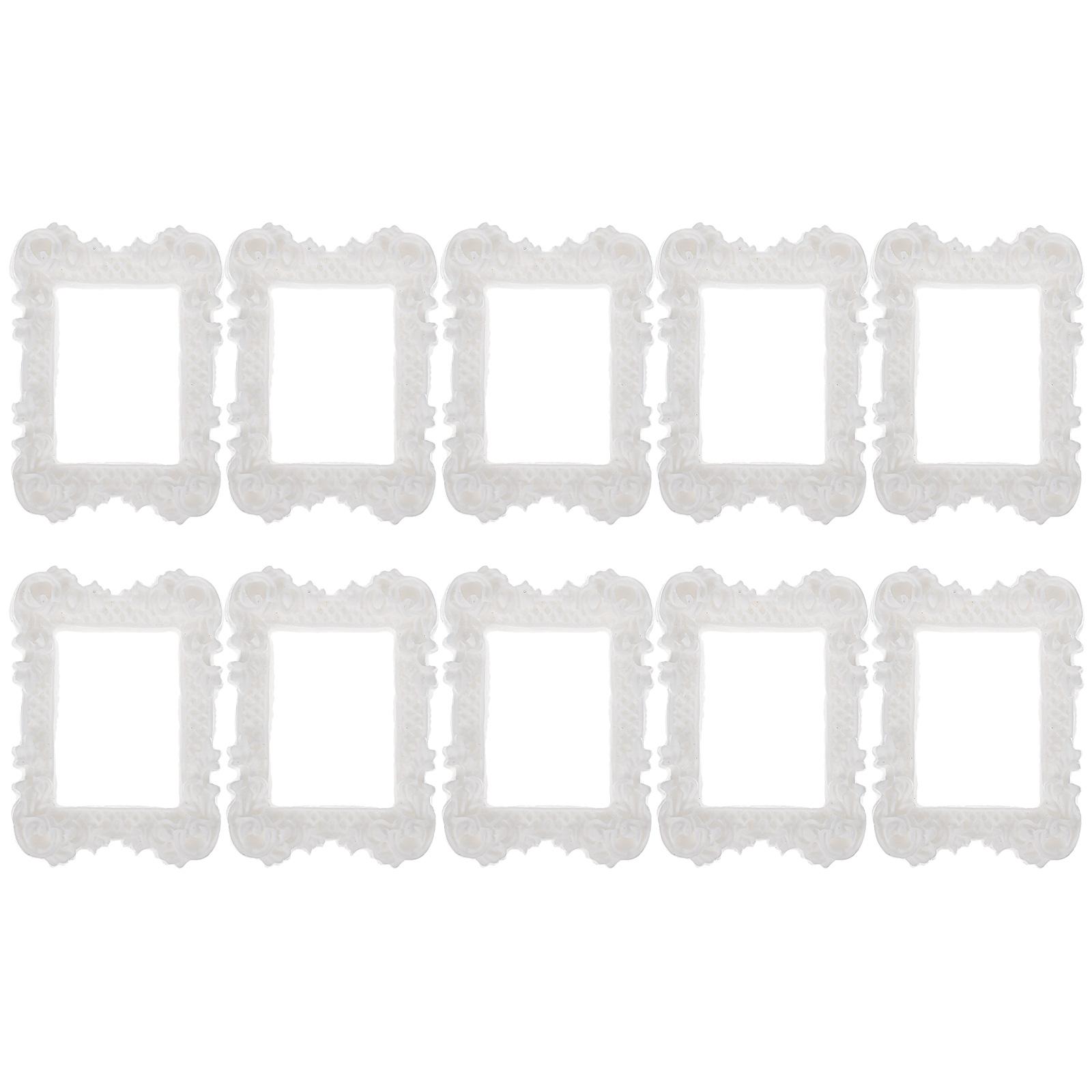 10 Pcs Book Charms Resin Photo Frame Picture Flatback Decorate Sunglasses White 5X3.6X1.7CM