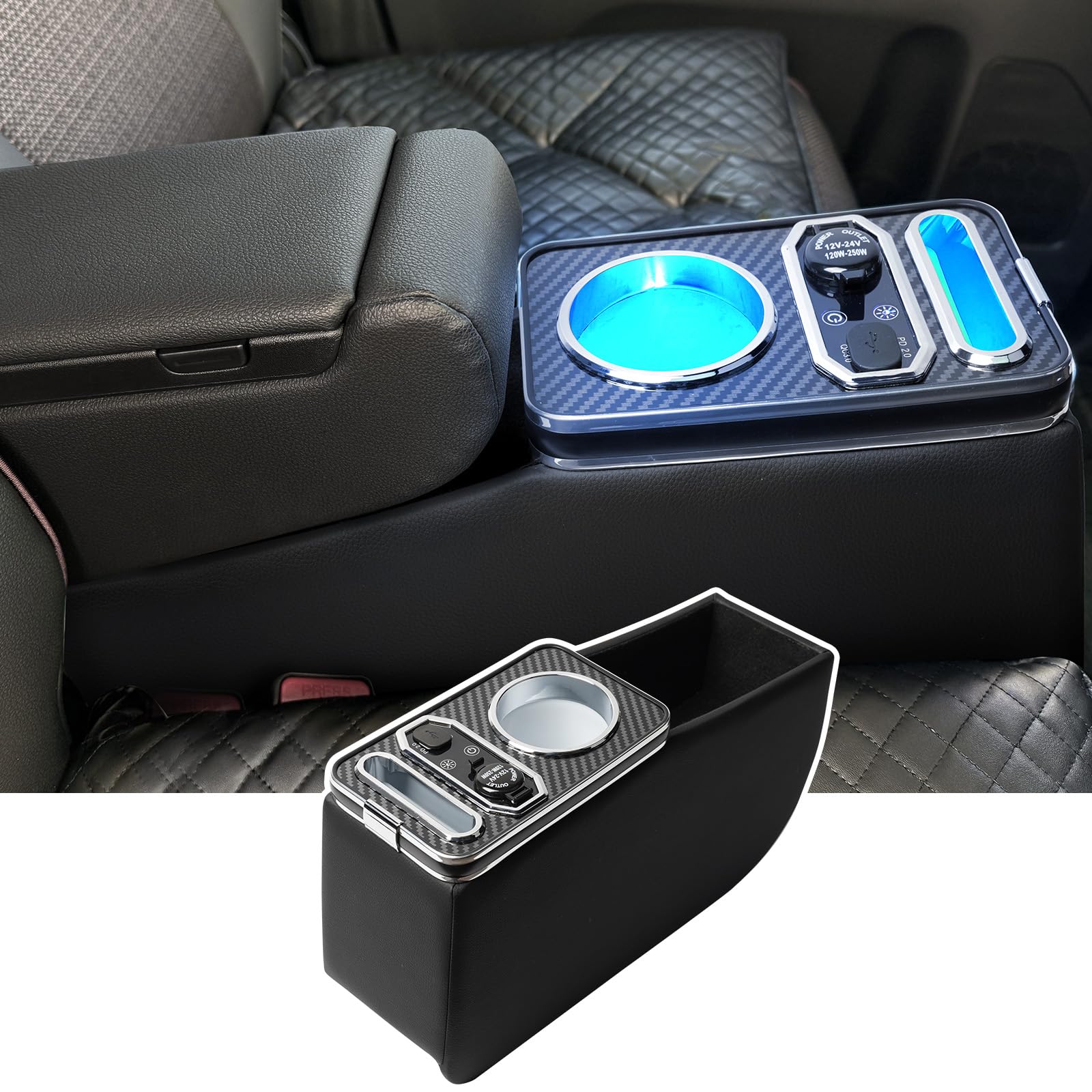 

CEMOFE Подлокотник консоли Spacia для New Spacia Custom Custom Совместимый 2023 7 цветов яркости с USB Улучшенная модель Бокс, (MK54S, MK94S), Аксессуар,