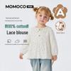 MOMOCO Girls' Lace Collar Babydoll Blouse