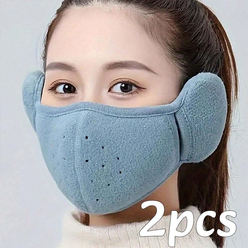 Winter Fleece Earmuffs Windproof Breathable Mask Cover Women Men Warm Mask Anti Freezing Ear Mask Outdoor Sport Cycling Mask