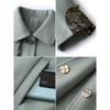2025 New Spring Woolen Coat for Moms: Chinese Style Turn-Down Collar Top for Middle-Aged and Elderly Women's Fashion.