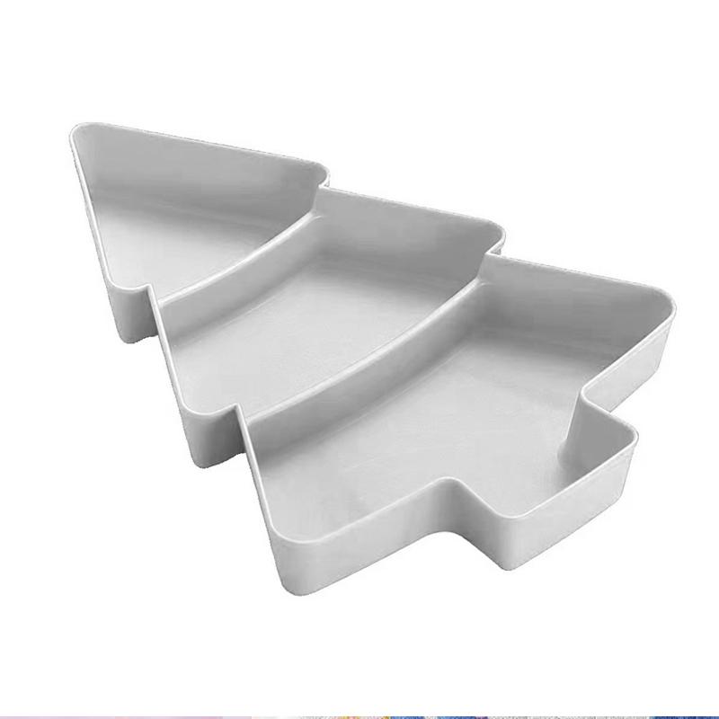 Christmas Tree - Shaped Multi - Compartment Tray, PS Snack/Fruit Plate, Festive Decor & Storage Christmas creativity