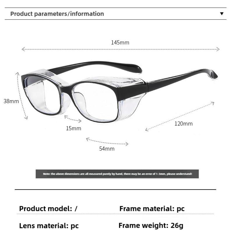 3PCS Transparent Sand-proof Anti-shock Biking Safe Goggles Anti Blue Light Glasses For Transparent Blue Blocking Protect Eyew