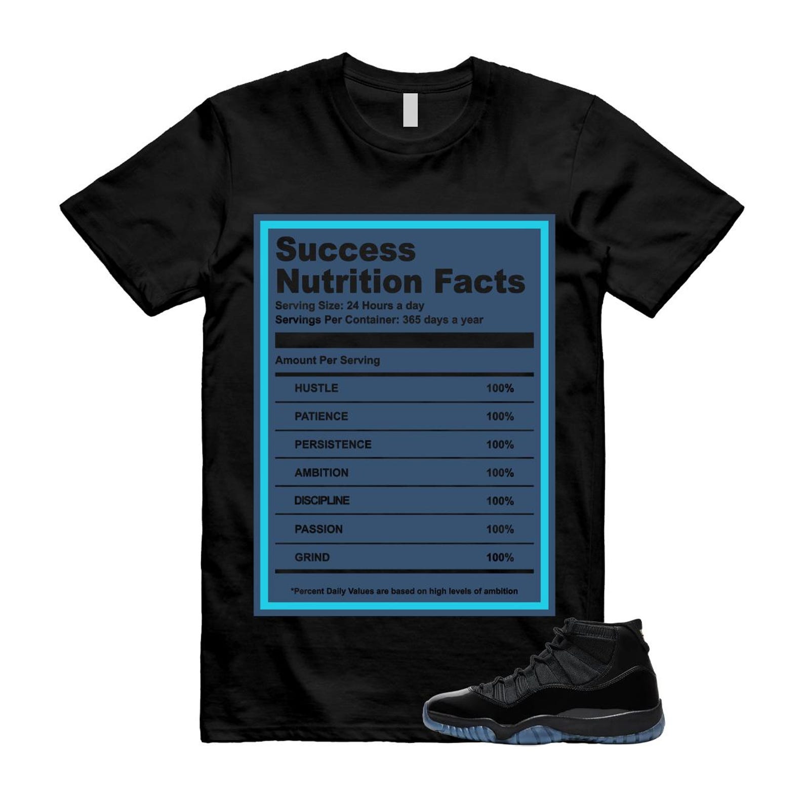 11 Gamma Blue Black T Shirt Match SUCC 4XL