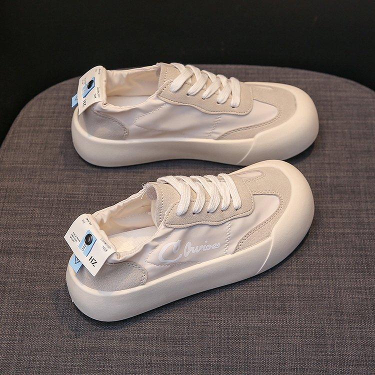 

2025 summer new soft sole fashion candy color women s shoes round head lace-up casual sports moral training shoes women s 40