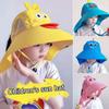 Kid Hat Summer Cap Sun Thin Breathable Large Brim Fisherman Hat Children UV Protection Going Out Beach Sun Caps