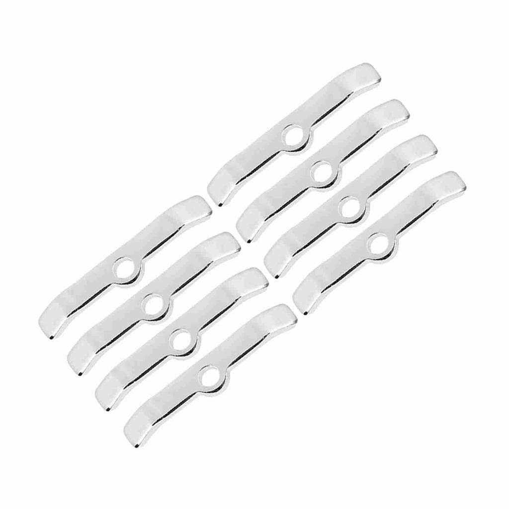 8pcs Chrome Valve Cover Hold Down Tabs Spreader Bars Fit for Chevy 283 305 327 350 Silver