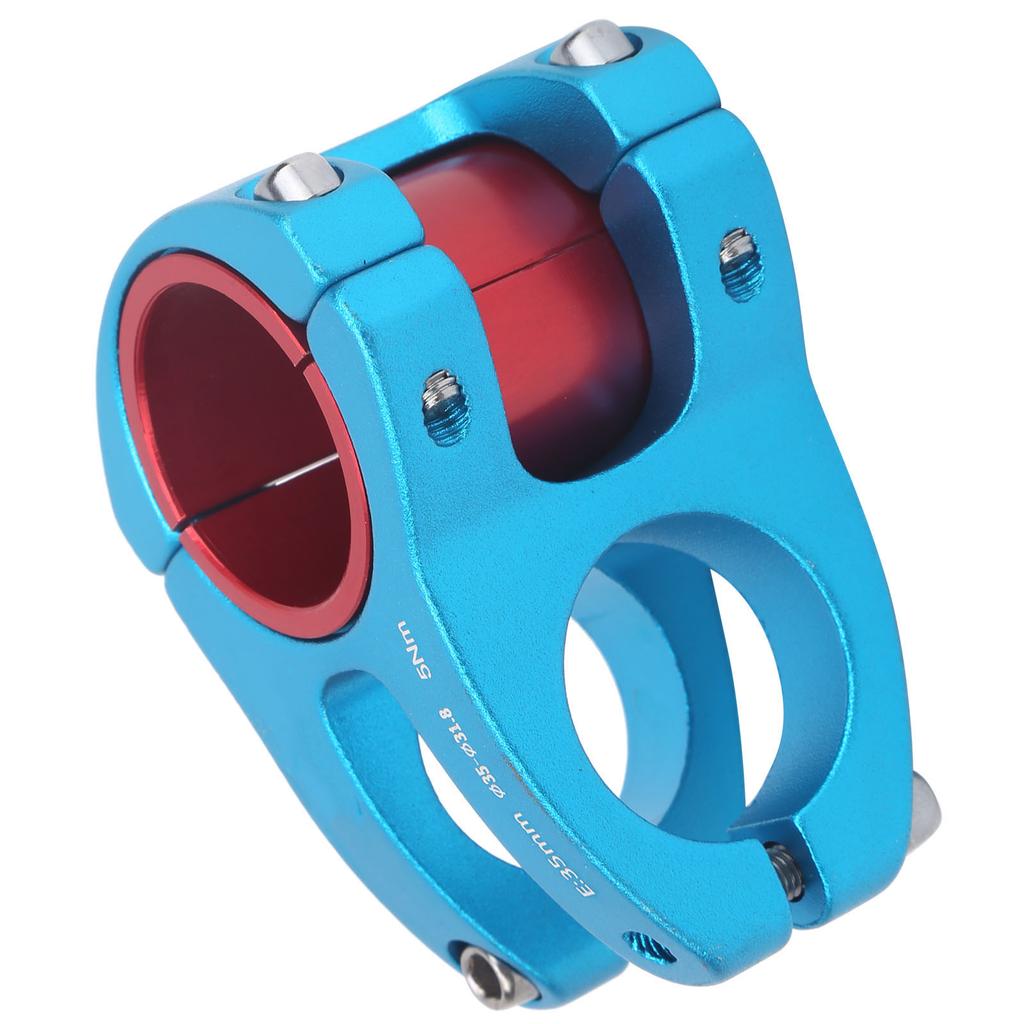 LUNJE Mountainbike Vorbau Fahrrad Kurzer Lenker Aluminiumlegierung Vorbau 31.8 35x35mmBlau