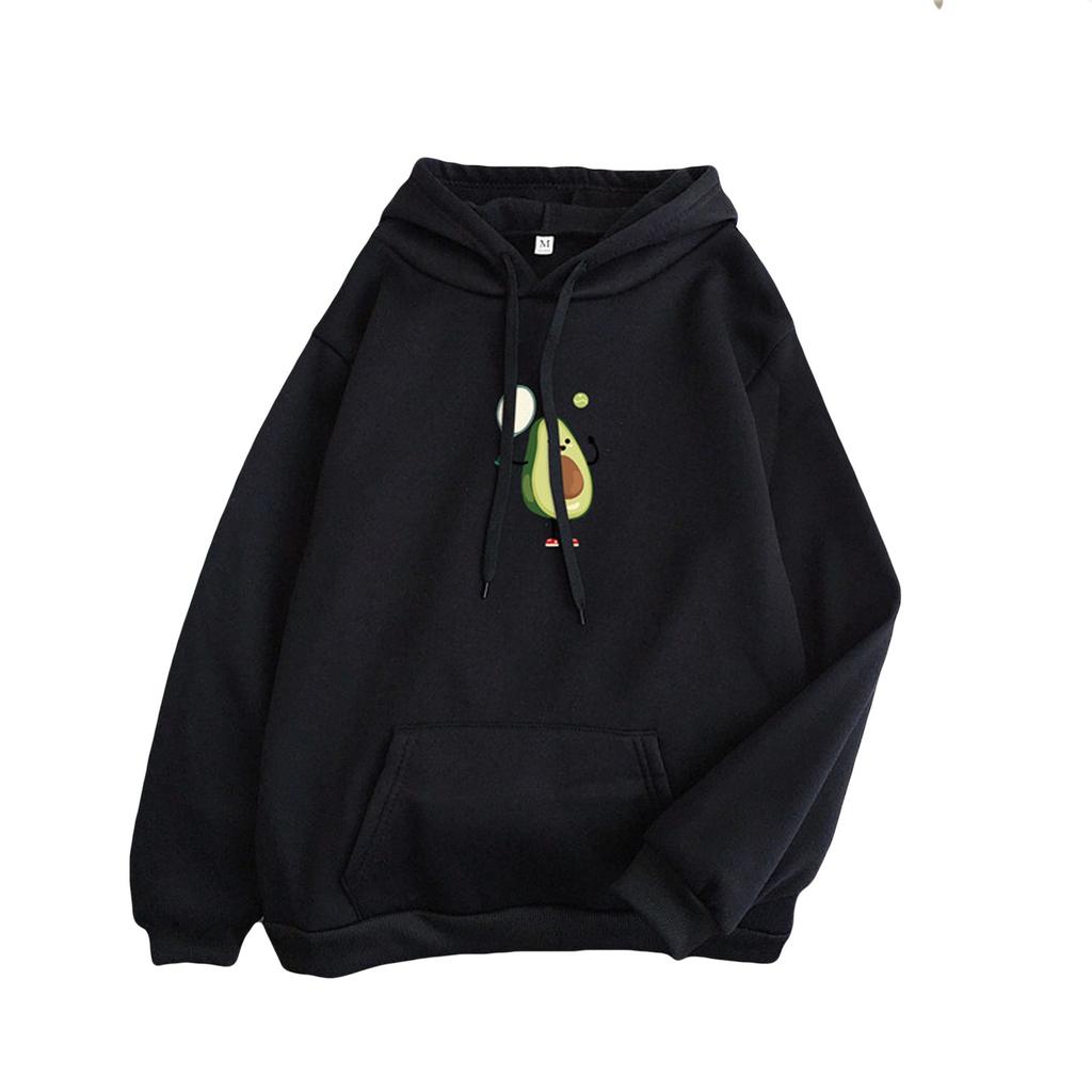 Womens Long Sleeve  Hoodies Drawstring Pullover Print Loose Sweatshirts