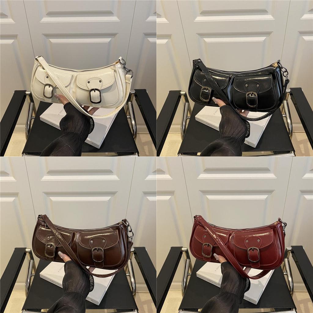 Street Style Pu Crossbody Bag With Zipper Closure For Daily Casual Wear