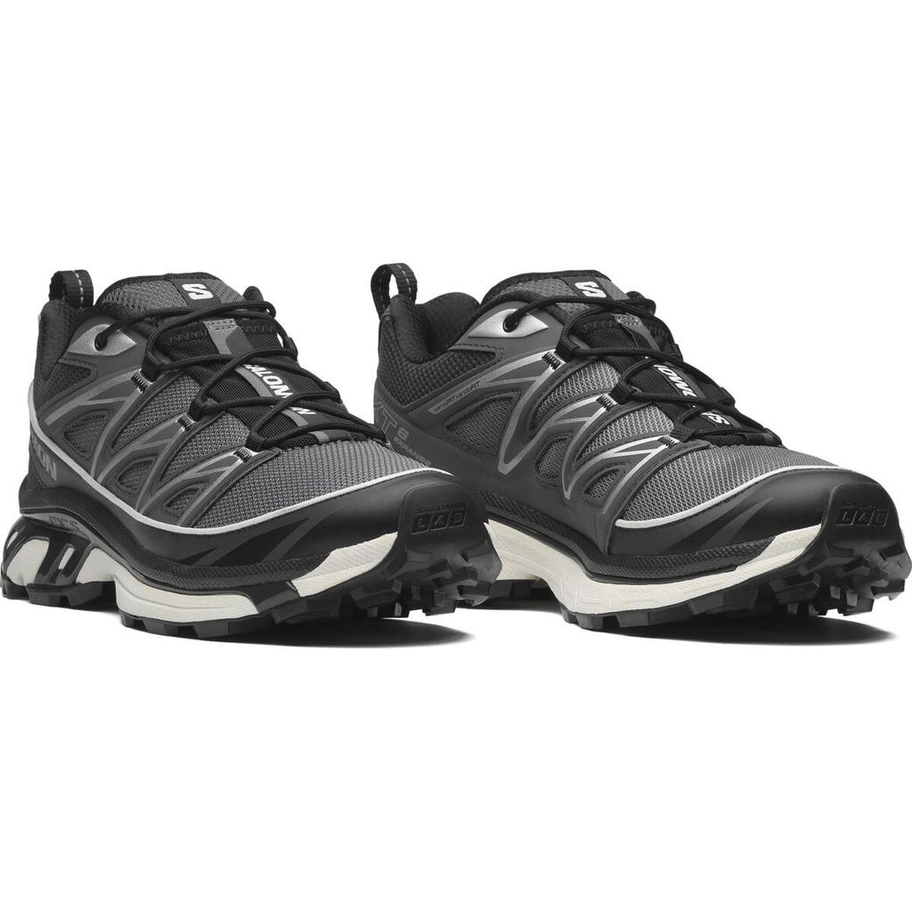 SALOMON XT 6 Outdoor Shoes Men's Low Top Stone Gray/Asphalt Gray/Black Sneakers 478590