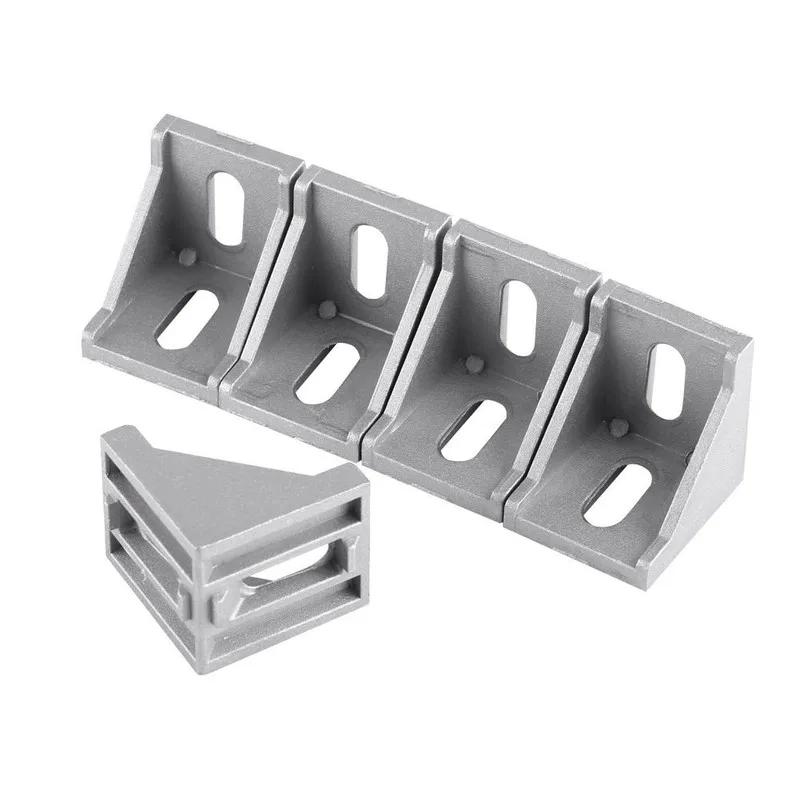 5/10PCS 2020-4040 Aluminum Corner Bracket, L Shape 90 Angle Connector, High Precision CNC Milled for T-Slot Profile Framing