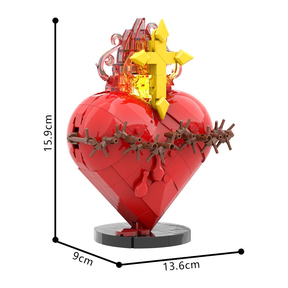 Gobricks MOC Христианство Святейшее Сердце Иисуса Строительные Блоки Христианство Святейшее Сердце Иисуса Блоки Игрушки Подарок
