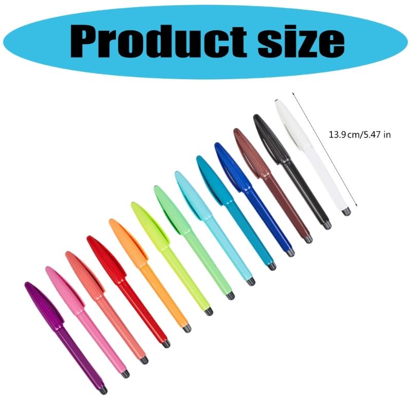 12 Pcs 0.4mm Felt Tip Pen Brush Pen Marker Pen Watercolour Pen Colouring Pen for Coloring Book Writing Drawing