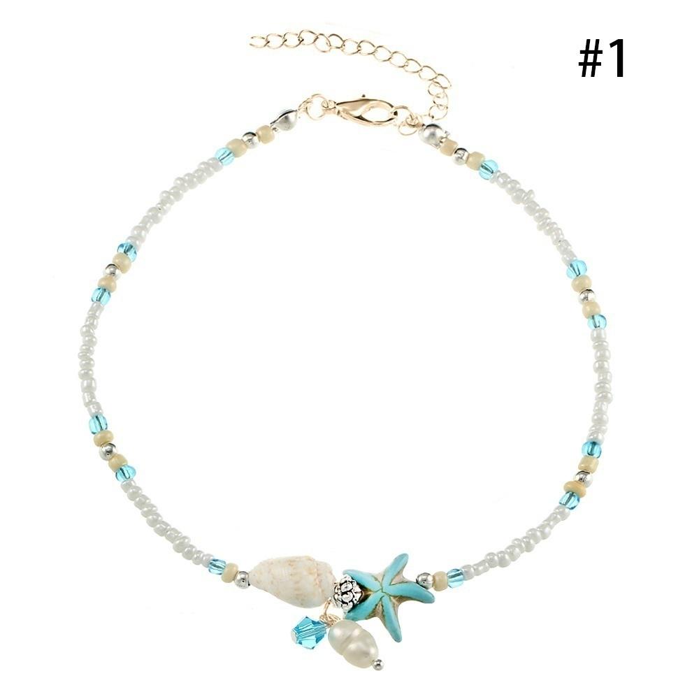 Shell Anklet Beads Starfish Anklets Vintage Handmade Sandal Statement Bracelet