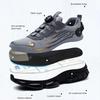 Fashion Rotary Button Safety Shoes Men Steel Toe Sneakers Puncture Proof Work Safety Boots Air Cushion Sport Work Shoes Anti-smash Boots