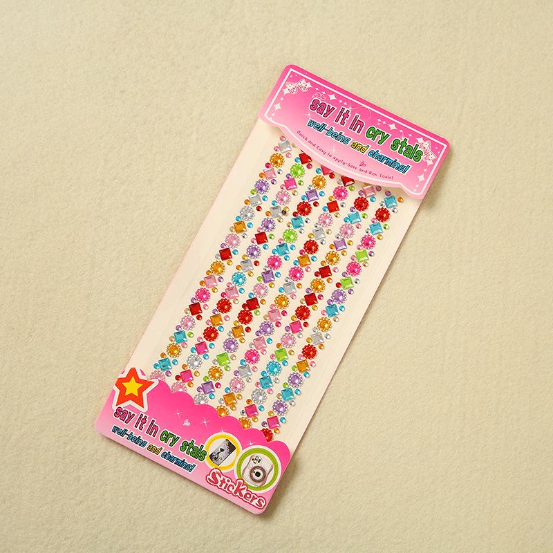 Kids' DIY 3D Acrylic Shiny Diamond Gem Crystal Stickers for Makeup & Decorations
