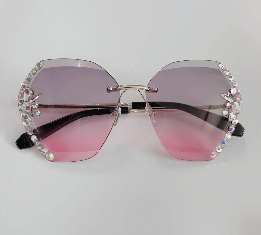 2023 Trendy Korean Style Rhinestone Slim Sunglasses for Women - UV Protection
