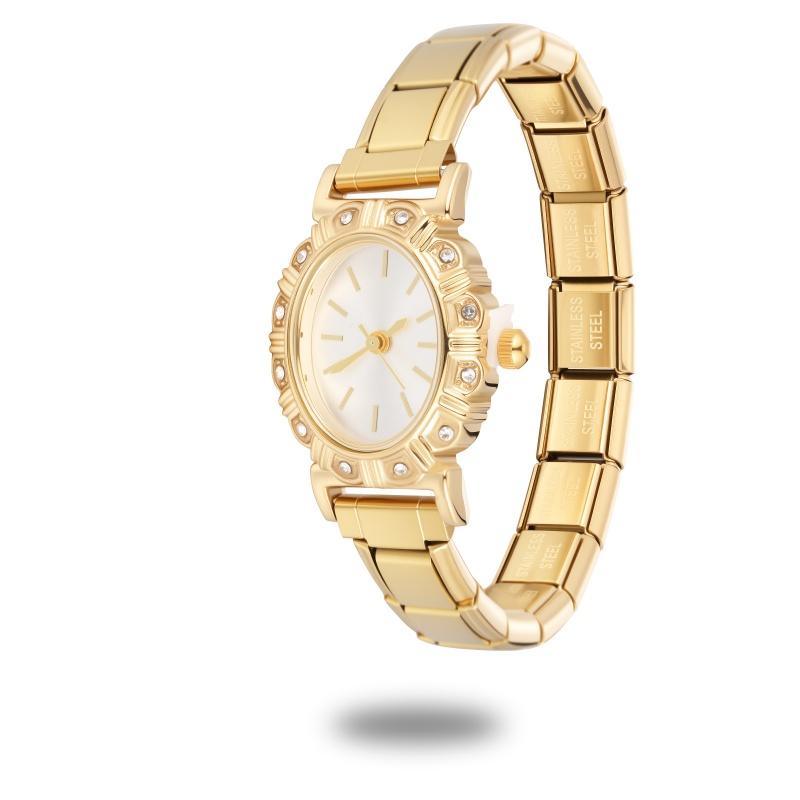 Wholesale Vintage Men Women's High Quality Stainless Steel Oval Watch Head Bracelet Fit 9MM DIY Charm Fashion Bangle Jewelry