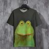Tricou cu model animal de desene animate pentru bărbați Broască Pisică Câine Tricouri imprimate 3D Vară Larg Mânecă Scurtă Tricouri Gât Rotund Topuri Streetwear