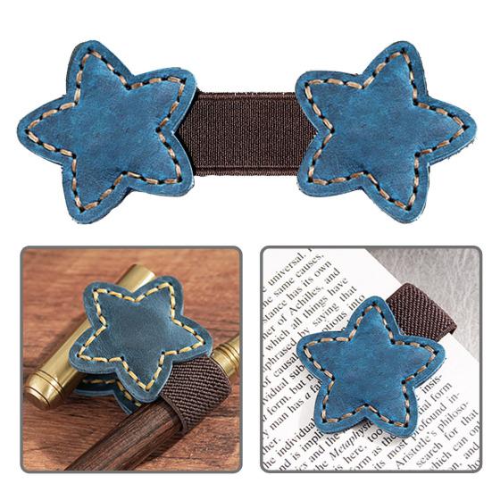 Magnetic Faux Leather Bookmark Cute Star Shaped Page Clips Strong Magnet Bookmark Clip for Reading Lovers Women Men