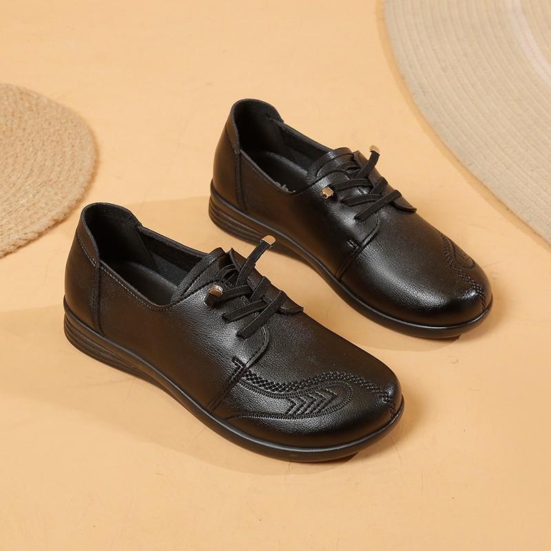 

Модная женская обувь 2024 года, модные женские туфли на плоской подошве с перекрестными шнурками, горячая распродажа, повседневные туфли на плоской подошве с круглым носком, женские, новые, однотонные, легкие, на низком каблуке 41 чёрный