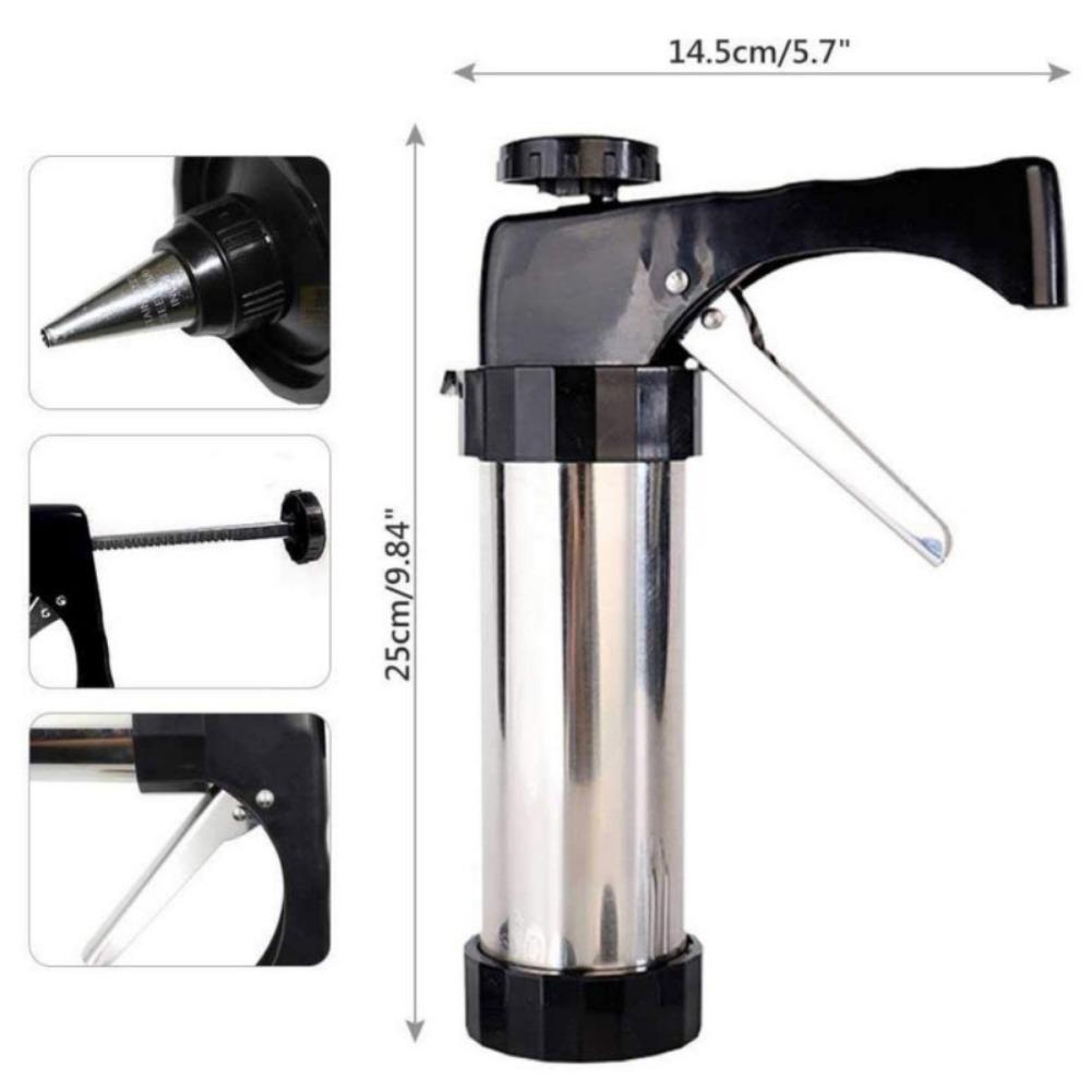 Maszyna do wyciskania ciasta i ciastek ze stali nierdzewnej Pistolet do dekorowania ciasta kremem Końcówki Forma Wytłaczarka do ciasta Cukiernicza Strzykawka Narzędzie do pieczenia w kuchni