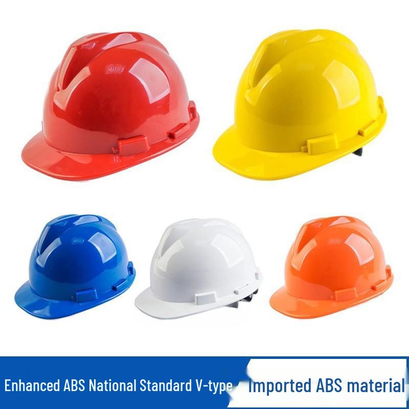 V-Shaped ABS Fiberglass Safety Helmet with Breathable Design and Custom Logo Printing