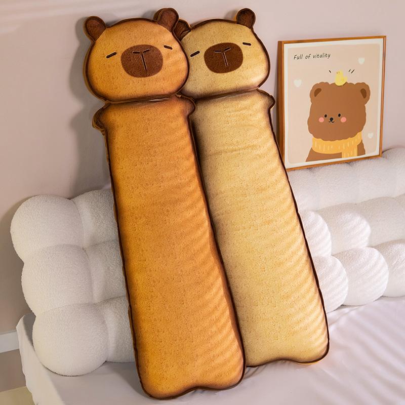 Soft Toast Cat Long Body Sleeping Capybara Pillow for Bed Sofa Office High Quality Adordable Home Decor
