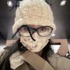 Di Lizheba glasses plain myopia glasses female college student black frame oval advanced sense TR frame