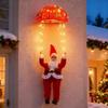 Santa Parachute Christmas Lights 8 Modes String Lights with DIY Poses Indoor Outdoor Decor for Home Tree Yard Festive Holiday Gift