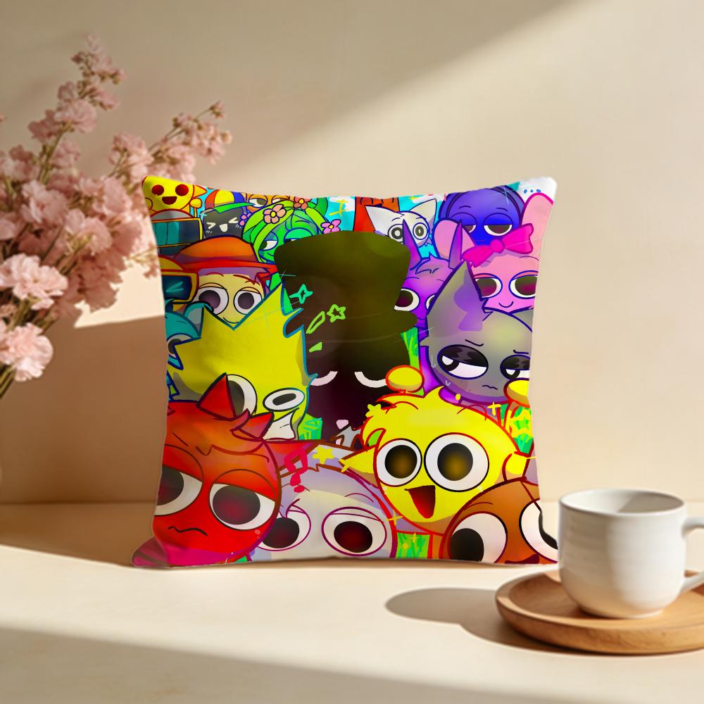 Fashion SSprunkiing Cushion Cover Stylish Washable Pillow Cover Ideal for Couch Bedroom Car Decoration