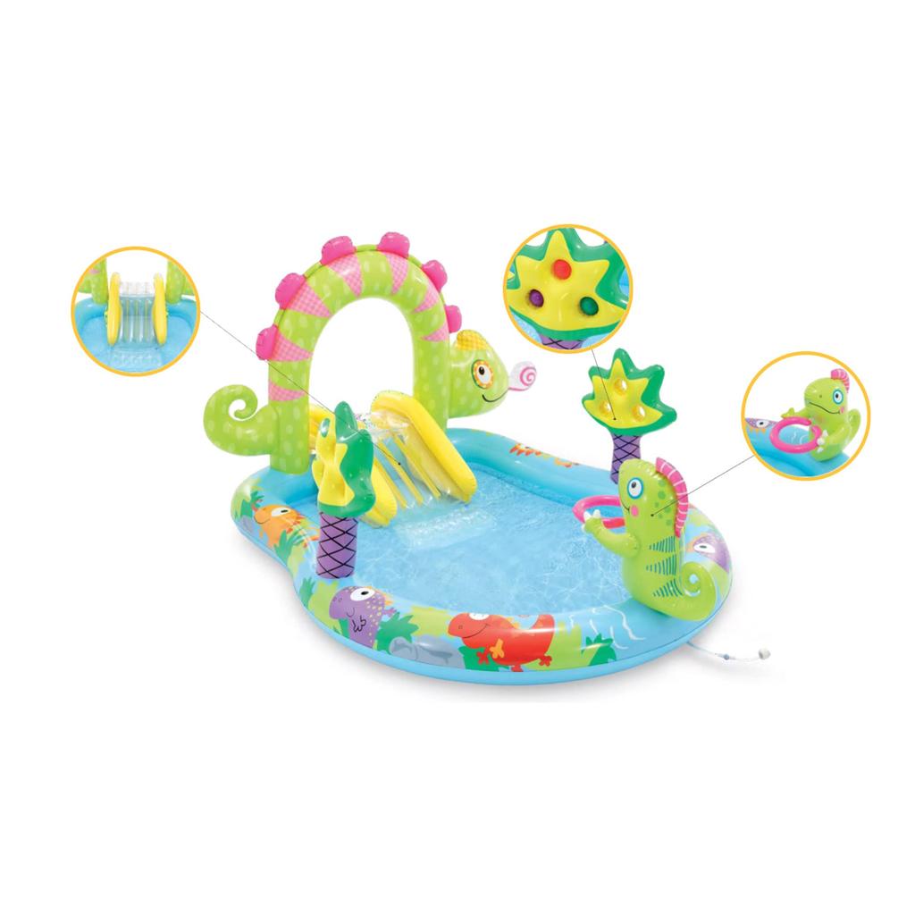 INTEX Friendly Iguana Play Center Large Pool, 239 X 188 X 119 Cm, Official Japanese Product, Product Number 56129