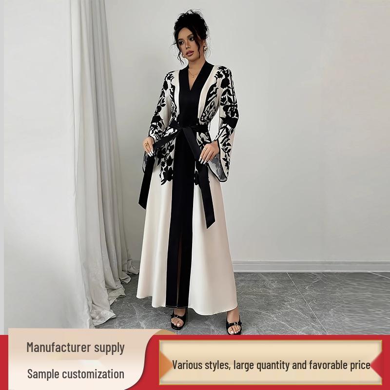 European and American Plus Size Elegant Sexy Long Sleeve Autumn/Winter Dress