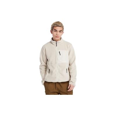 Jaqueta Masculina Casual de Lã Colorida Spliced, Quente, Absorvente de Umidade, Gola Alta Sand A2M3H-CY2