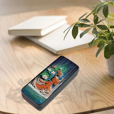 Diamond Painting Eyeglasses Case Flower Diamond Art Sunglasses Case Rhinestones Sunglasses Storage Box Glasses Storage Case