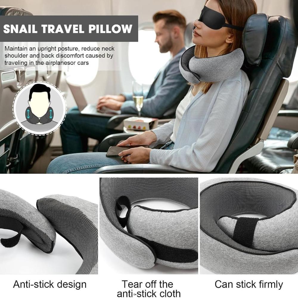 Travel Pillows for Airplanes,Travel Neck Pillow Airplane Memory Foam Travel Pillow Neck Pillow for Traveling Suitable for Airplanes,Offices and Cars