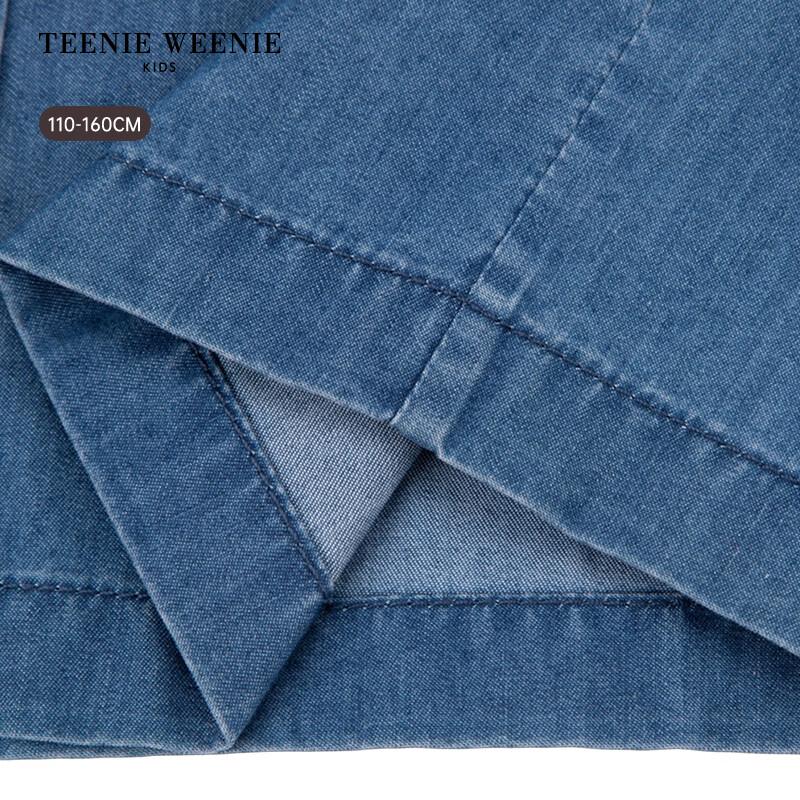 Teenie Weenie Kids Boys' Short Sleeve Cooling Denim Shirt