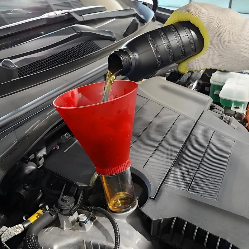 Threaded Engine Oil Filling Funnel with Filter Screen Spill Proof Oil Change Gadget Perfect for Scion Car Quick Oil Replacement