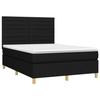 Maison Exclusive - Sommier à lattes de lit et matelas et LED Noir 140x200 cm Tissu